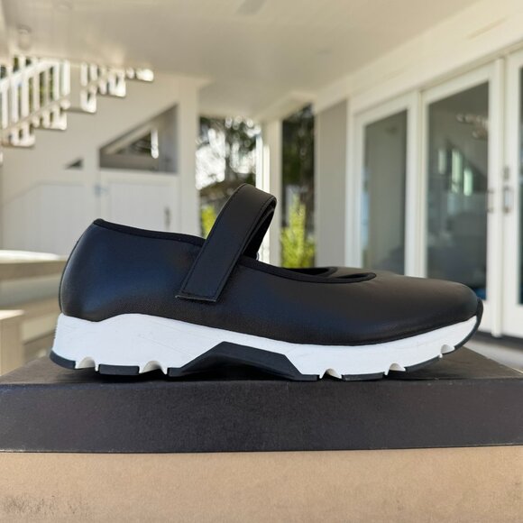 New ALL BLACK MJ Platform Ballet Flats Mary Jane Sneakers Black US 7 / EUR 37 - Picture 3 of 16